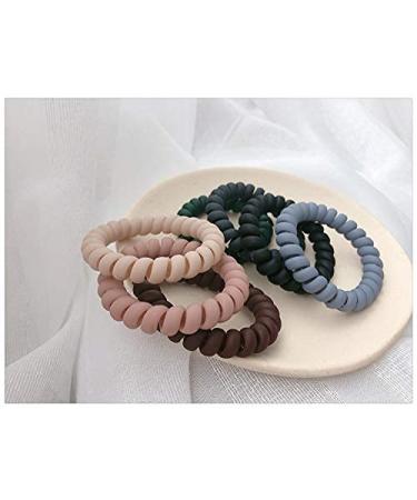 Spiral Hair Ties Set - 10 PCS Coil Hair Elastics in 10 Colors for Girls and Women - Buy Online on GoSupps.com