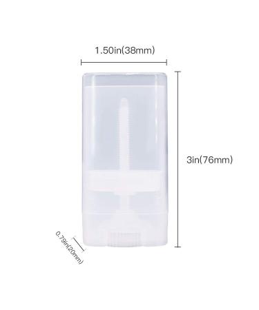 15PCS 15ml Clear Empty Plastic Deodorant Containers 0.5 Oz New Empty Oval Lip Balm Tubes Containers for Lipstick Crayon Chapstick DIY Make Your Own Deodorant Cream Lotion Bar 15 Pcs Clear - Buy Online on GoSupps.com