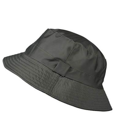 Toutacoo, Bucket Rain Hat - Rain Bob- Nylon Look 04-grey/ Size L
