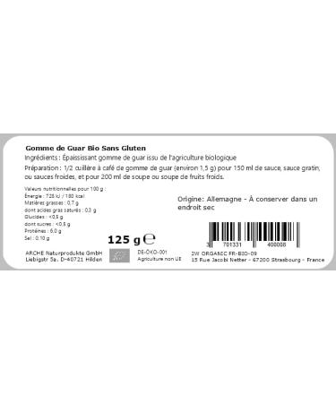 Gluten Free Premium Arche Guar Gum 125g Box | Gluten Free Guar Gum Superior Quality - Gluten Free Organic Guar Gum - Buy Online on GoSupps.com