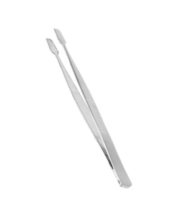SOESFOUFU Tweezers Lash Fine Tweezer Tongs Beauty Tools Nipper Specialty Tools Collector Tools Tweezer for Stamp Safe Material Tweezer Collecting Coins Stainless Steel Make up Straight Head 11CM Silver