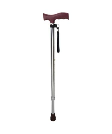 Elderly Lightweight Walking Stick/Crutch Telescopic Stable Non-Slip Height Adjustable Silver Cane for Old Man Women Disabled Injured Crutches Hello Independence