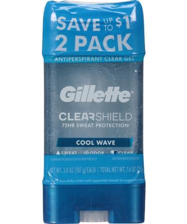 Gillette Endurance Antiperspirant / Deodorant Cool Wave Clear Gel 3.8 Ounce (Pack of 2) Packaging may Vary Cool Wave 3.8 Ounce (Pack of 2) - Buy Online on GoSupps.com