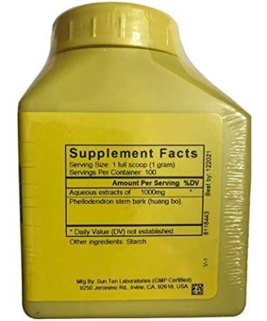 Buy Sun Ten Phellodendron Bark Huang Bai Concentrated Granules 100g - Premium Herbal Supplement for International Shipping | Baicao - Buy Online on GoSupps.com