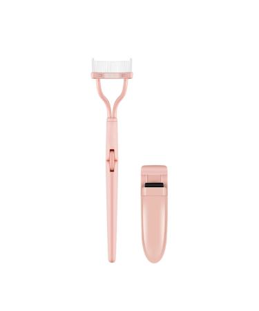 Eyelash Comb with Stainless Comb Eyelashes Eyebrow Brush Separator Cosmetic Brushes Comb Cover Arc Designed Foldable Lash comb makeup crooming Tools