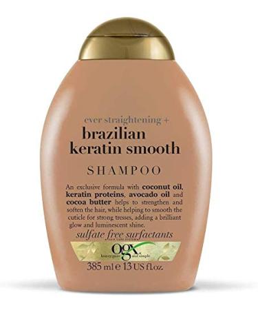 OGX Ever Straight Brazilian Keratin Smooth Shampoo & Conditioner 385ml | Long-Lasting Style for Wavy & Curly Hair - International Shipping Available - Buy Online on GoSupps.com