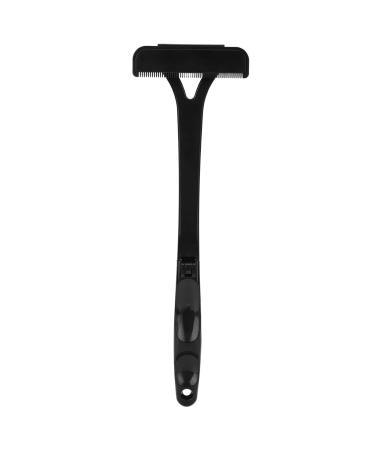 Back razor manual back knife back knife extra long handle manual light foldable professional back razor for men black (without blade)