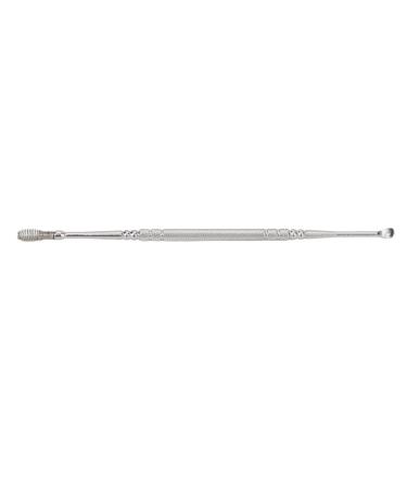 Metal Ear Spoon Stainless Steel Double Head Ear Spoon Ergonomic Design for Beauty Salon(Silver)