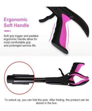 Jellas Reacher Grabber Tool | 90 Rotating Head | 32 Foldable Claw Grabber with Magnetic Tip | Shoehorn | Trash Pick Up Tool | Litter Picker | RGSP01 (Purple) - Buy Online on GoSupps.com