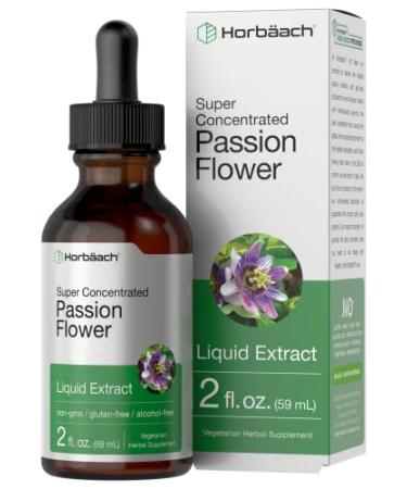 Passion Flower Tincture | 2 fl oz | Alcohol Free Liquid Extract Drops | Super Concentrated Supplement | Vegetarian, Non-GMO, Gluten Free | by Horbaach
