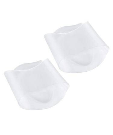 2 Pairs Soft Silicone Clear Reusable Arch Sleeves Unisex Arch Support Sleeve Compression Foot Arch Supports & Foot Sleeve Gel Arch Support Set