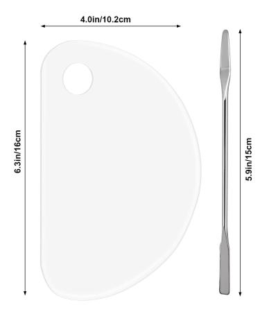 2-Pack Professional Makeup Palette & Spatula - Stainless Steel Cosmetic Tools for Eyeshadow Lipstick Nail Art & Foundation Mixing | Beauty Home Salon Essentials - Buy Online on GoSupps.com