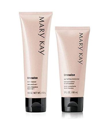 Mary Kay Timewise Age-fighting Moisturizer & 3 in 1 Cleanser Normal to Dry Skin Full Size Set