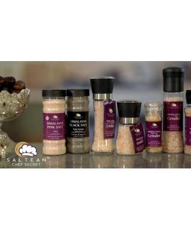 Himalayan Black Salt Fine 400g - Dual Flip Kala Namak - SALTEAN Chef Secret - Vegan-Friendly Seasoning with 84 Minerals - Buy Online on GoSupps.com
