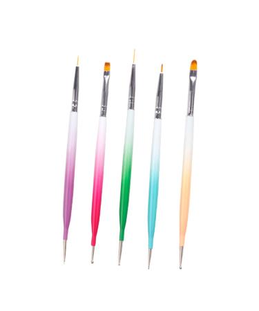 Healeved 2 Sets Nail Pen Brush Nail Art Diy Tool Manicure Pen Portable Nail Dotting Pen Nail Dotting Pens Nail Gel Pens Polymer Clay Charms for Nails Nail Tools Painting Pen Nylon Carved