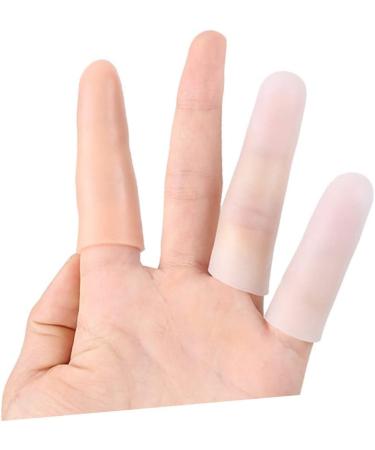 FOMIYES Finger Sleeve Protectors - Sports Finger & Toe Caps for Injury Support - Thumb & Nail Protection White - Buy Online on GoSupps.com