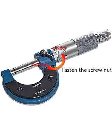 High Precision Stainless Steel Micrometer Measuring Range 0-25MM Resolution 0.01MM High Strength Metal Measuring Instrument - Buy Online on GoSupps.com