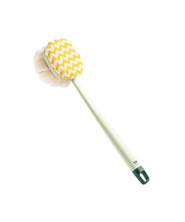 BELLIFFY Bath Brush Cleaning Sponges for Household Use Bath Loofah Bath Scrubber for Scrubber Bath Handle Bristle Exfoliating Loofah Shower Body Brush Bathroom Bath Brush Massage 35x8cm