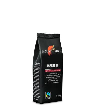 Wertform Mount Hagen Bio FT Naturland Espresso 250 g ground and decaffeinated