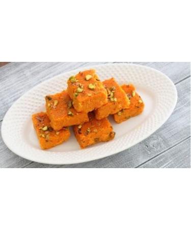 Gajar Kalakand 500g Indian Traditional Sweet Best Gift For All Occasions Raksha Bandhan Marriage Diwali Holi Ganesh Chaturthi Festival Treat For Family & Friends