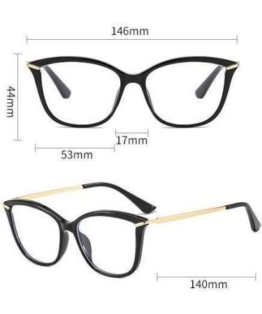 Fuqinqingoz Cat Eyes Anti-Blue Light Reading Glasses for Women | +350 Green Flat Light Mirror - Buy Online on GoSupps.com