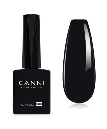 CANNI UV Nail Polish Natural Black Gel Polish Gel UV Nail Art Classic and All Match Style Soak Off Gel Nail Polish for UV Lamp 9018