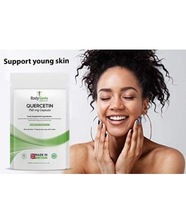 Bodygenix Quercetin 750mg Veg Capsules | UK Manufactured Energy Booster Supplement (120) | 4 Month Supply - Buy Online on GoSupps.com