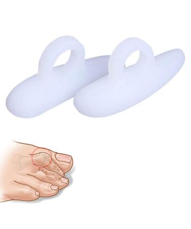 2Pair/4Pcs Gel Hammer Toe Crest Pads - Right and Left Soft Silicone Hammertoe Support Crest Cushion - Corrector and Straightener for Overlapping  Curled  Curved  Crooked  Clubbed Claw and Mallet Toe C 2 Pairs