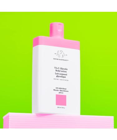 Drunk Elephant T.L.C. Glycolic Body Lotion 240ml - Refining & Moisturizing Formula with Marula and Shea Butters - Buy Online on GoSupps.com