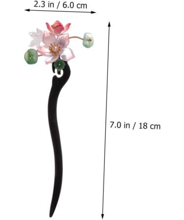 minkissy Hair Deyer Antique Black Wood Hairpin Bride Cheongsam China Hanfu Headdress - Buy Online on GoSupps.com