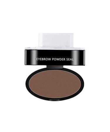 Herbesty eyebrow powder eyebrow stamp kit waterproof simple application long -lasting women girl nature eyebrow shapes reusable cosmetic set dark brown brewed brews dark brown