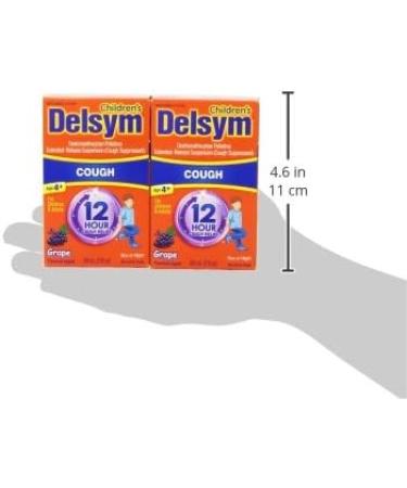 Delsym Children's 12 Hr Cough Relief Liquid Grape 3 oz (Pack of 2) - Buy Online on GoSupps.com