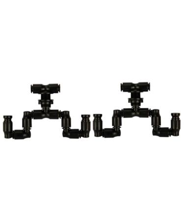 HANABASS 2pcs Reptiles Sprayers Reptile Humidifier Reptiles Cooling Nozzle Sprinkler System Reptile Terrarium mediumx2pcs Blackx2pcs