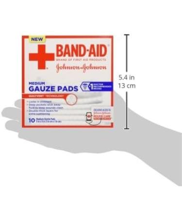 Bandaid First Aid Gauze Pads 3x3 - 10 ct | Reliable International Shipping | Premium Quality Medical Supplies - Buy Online on GoSupps.com