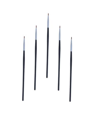 Outanaya 5pcs Fine Eyeliner Brush Eyeliner Fine Point Liner Brush for Eyes Gel Eyeliner Lip Gloss Fiber Black
