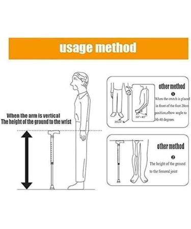 Walking Stick Crutches Lightweight with Handle Canes 9 Height Adjustable for Elderly Elderly Men Arthritis Seniors Injured Women with Base rollator wal Independence - Buy Online on GoSupps.com