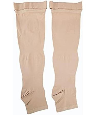 PEDIMEND Open Toe Thigh High Compression Stockings (2PAIR - 4PCS) | Gradient Compression with Silicone Band | Reduce Varicose Veins Promote Blood Circulation | UNISEX | Foot Care BEIGE Beige - Buy Online on GoSupps.com