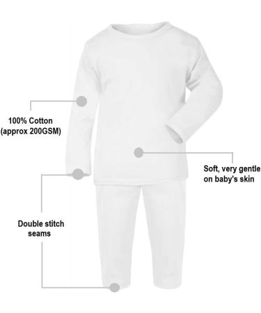 OnlyBee Baby Toddler 100% Cotton 2-Piece Pyjama Set - Grey (0-3 Months) - Buy Online on GoSupps.com
