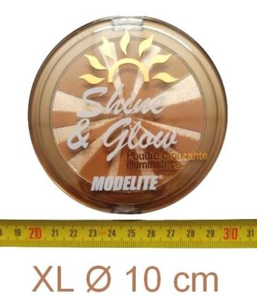  Modelite Bronzing powder "SHINE AND GLOW" compact Saturn color 10g - Buy Online on GoSupps.com