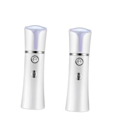 Beavorty 2 pcs Water Replenishing Instrument Spray Facial Vaporizer Humidifier facial spa steamer face 14.1x4cmx2pcs Whitex2pcs