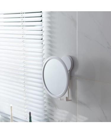 Shower Mirror with Razor Holder and Suction Cup - Shatterproof Fogless Bathroom Mirror with Tweezers - Round Design - Buy Online on GoSupps.com