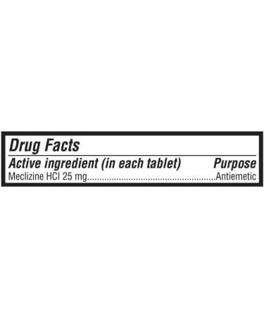 Buy RELIABLE 1 LABORATORIES Meclizine 25 mg - 100 Chewable Tablets for Motion Sickness Relief | Generic Bonine | Prevent Nausea & Dizziness - 3 Bottles - Buy Online on GoSupps.com