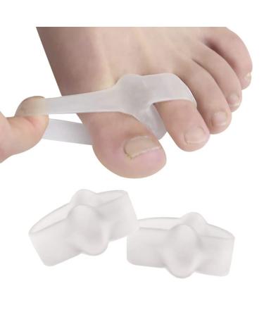 Toe Separators Toe Spacers 3 Pair Soft Gel Bunion Corrector Pads Big Toe Straightener with 2 Loops Bunion Splint Cushion Pain Relief for Hallux Valgus Overlapping Hammer Toes Calluses Corns (S)