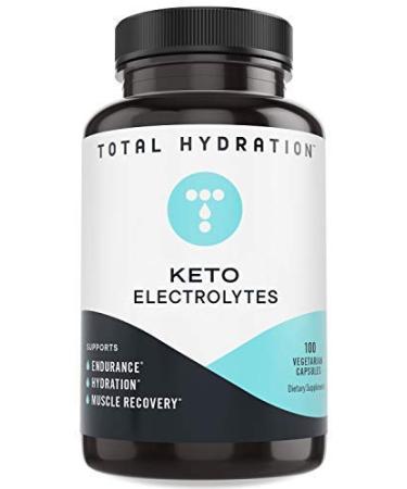 Total Hydration Keto Electrolyte (100ct) Electrolyte Pills for Endurance, Hydration, Rejuvenation, Vegan-Friendly Electrolyte with Magnesium, Calcium, Sodium, Potassium, Chloride