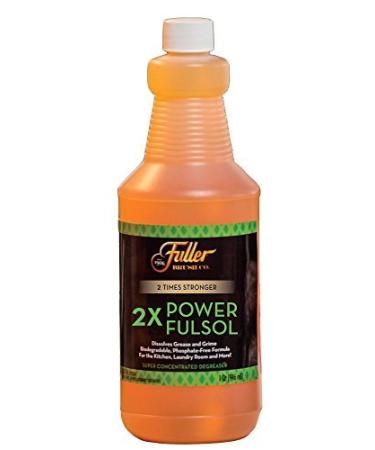 Fuller Brush 2X Power Fulsol Degreaser - Powerful Multi-Surface Degreaser Concentrate - All Purpose Oil, Grease & Grime Cleaner For Bike, Automotive, Grill, Bathroom & Kitchen 1 Pack