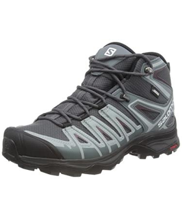 Salomon Women's X Ultra Pioneer Mid Climasalomon Waterproof Boots Trail Running, Hiking Shoes for Women 9.5 Ebony/Stormy Weather/Wine Tasting