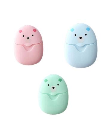 Banziaju Paper Soap Sheets Mini Hand Soap 150 Sheets Disposable Portable Paper Soap 3 Boxes Soap Flakes