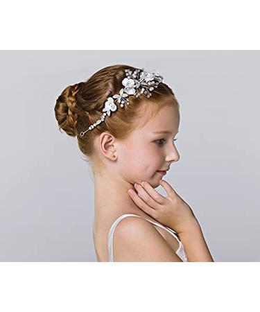 Ideal Swan Girl Pearl Crystal Headband for Women and Girls - White Princess Wedding Hair Accessory - Children's Day Special - Buy Online on GoSupps.com