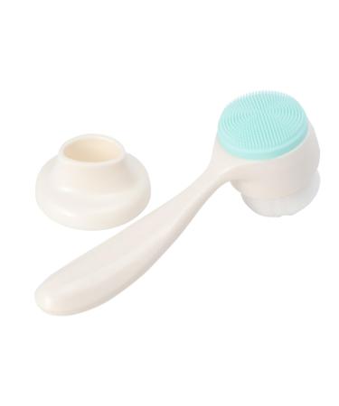 POPETPOP 1pc Face Brush Blackhead Removing Brush Face Soap Brush Face Skin Care Exfoliator Manual Face Hand Held Face Manual Facial Brush Silicone Brush Abs Double Sided White