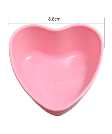 2 Sets Plastic Heart Shaped Facial Mask Mixing Bowl & Spatula - DIY Skin Care Kit for Women - Beauty Salon Essential - Pink & Green - Buy Online on GoSupps.com